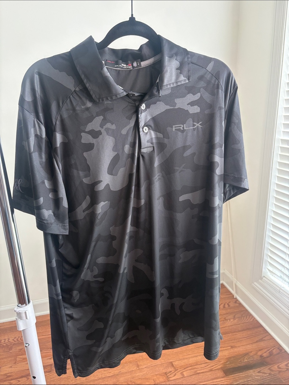 Ralph Lauren RLX Men's Black & Charcoal Camo Polo